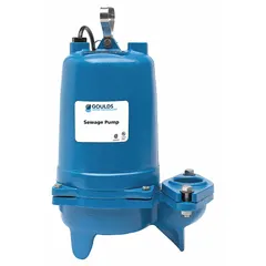 This GOULDS sewage ejector pump is designed for general purpose wastewater removal in commercial and industrial settings. It features a cast iron impeller, vertical discharge orientation, and delivers 240 gpm at 10 feet of head. The three-phase 2 hp motor operates on 230V AC. Switch is not included.
