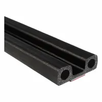 This black EPDM bulb seal is designed for creating weather-tight, dust-proof, or sound-dampening closures on lids, panels, and doors in industrial enclosures, HVAC equipment, and machinery. It features a high-strength self-adhesive backing for easy installation without mechanical fasteners. The 100 ft length allows for continuous application on large perimeters