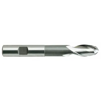 YG-1 Ball End Mill: High Speed Steel, 2 Flute, 3/8" Mill Dia, 3/4" LOC - General Purpose High-Speed Steel Ball End Mills