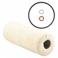 Cartridge fuel filter with cellulose media, 2 7/8 in outside diameter and 1 1/4 in inside diameter. Includes (2) ES1034 furnished gaskets. Used in diesel engines and fuel systems to remove contaminants, protecting injectors and pumps