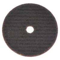 This 3-inch diameter cut-off wheel is designed for general purpose cutting of carbon steel and stainless steel. Constructed with aluminum oxide abrasive and a 24 grit A24R bond, it is suitable for light-duty cutting tasks in metal fabrication, maintenance, and repair work