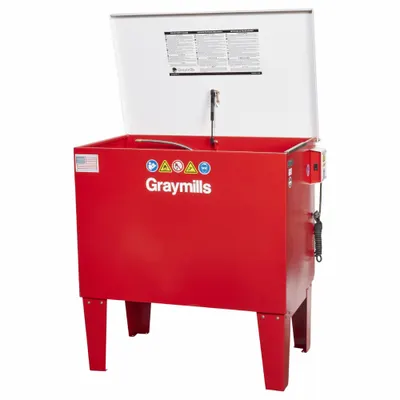 GRAYMILLS Solvent Parts Washer: For Solvent-Based Solution Base Type, Soak, Steel - Base-Mounted Parts Washers