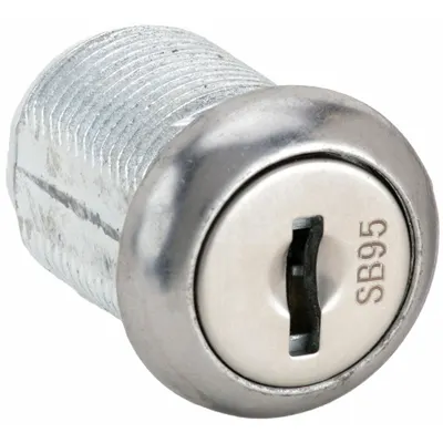 TENNSCO Keyed Cam Lock, Keyed Different, Brass, Chrome-Plated, CL-1 - Keyed Cam Locks