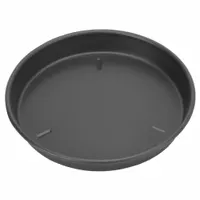 This solid aluminum pizza pan features a 16-inch diameter, 14-gauge thickness, and 1 1/2-inch depth. The anodized coating provides a durable, non-stick surface. Suitable for commercial baking of pizzas and other flatbreads in foodservice kitchens