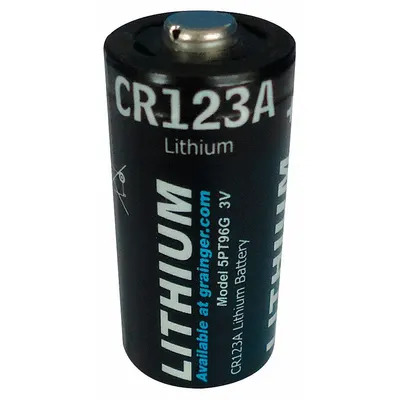 OEM 123/CR123 Lithium Battery, 3V DC, 1500 mAh, 2-Pack