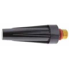 Medium back cap for oxy-fuel cutting and welding torches. Secures the torch tip and maintains proper gas flow. Sold as a 2-pack. Suitable for industrial maintenance, fabrication, and repair applications.