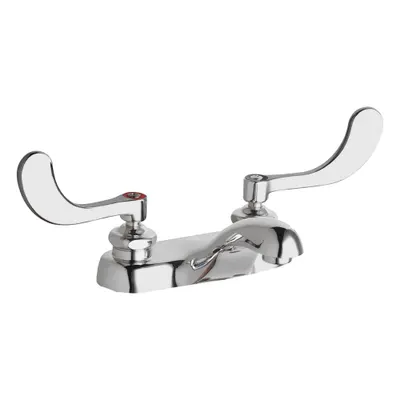 CHICAGO FAUCETS 802 Centerset Handle Bathroom Faucet, Polished Chrome - Centerset Handle Bathroom Faucets
