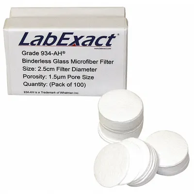 LABEXACT Glass Microfiber Filter: 934-AH, 2.5 cm Dia, 0.43 mm Thick - 934-AH Grade Glass Microfiber Filters, Binder Free