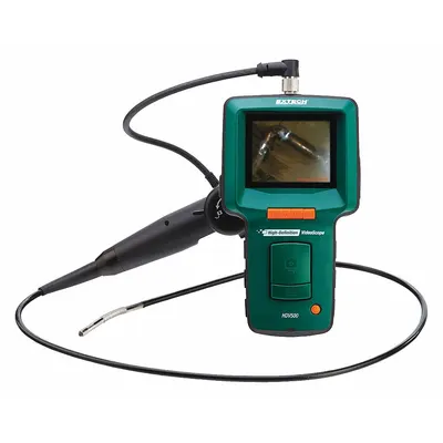 EXTECH Videoscope Kit: 320 x 240, 39 in Shaft Lg, 0.24 in Shaft Dia, 6 mm Camera Dia - Borescopes with Articulating Probes