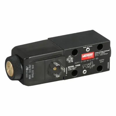 VICKERS Hydraulic Directional Valve: 21 gpm Max Flow Rate, D03 NFPA Size, Two Positions - High-Pressure Solenoid-Operated Directional Control Valves