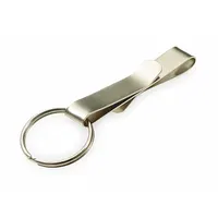 Belt Key Holder: 1 1/8 in Key Ring Dia, Steel, Gray, 1/2 in Overall Wd, 3 in Overall Ht (MPN 4061)