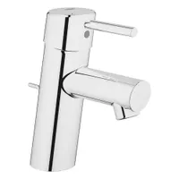 GROHE Straight Spout Bathroom Faucet: Concetto, Brass, Chrome Finish, 1.2 gpm Flow Rate, Single-Post (MPN 3427000A)