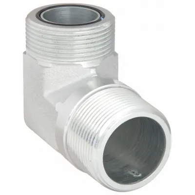 AEROQUIP FF2032T2020S Steel ORS to NPTF 90° Elbow Hydraulic Hose Adapter - ORS-to-NPTF Steel Hydraulic Hose Adapters