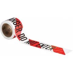 APPROVED VENDOR Danger Do Not Enter Barricade Tape, 3 in x 200 ft, Polyethylene