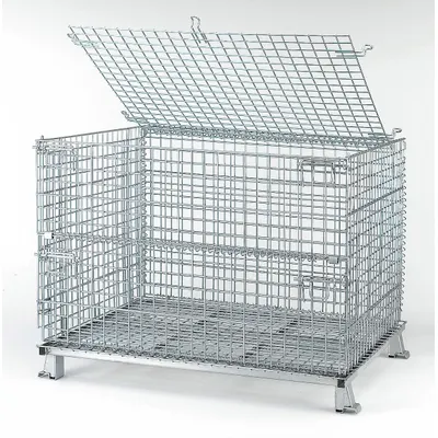 NASHVILLE WIRE 48 in x 40 in x 36 1/2 in Collapsible Wire Bulk - Collapsible Wire Bulk Containers