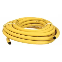 This bulk hose is 50 ft long with a 1 in inside diameter. The tube and cover are made of nitrile material. It is used for mine spray applications such as dust suppression and fire protection in underground mining.