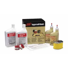 This air compressor parts kit contains components for initial setup and maintenance of compatible gas air compressors. It is intended for use in industrial or commercial applications requiring reliable startup and ongoing operation.