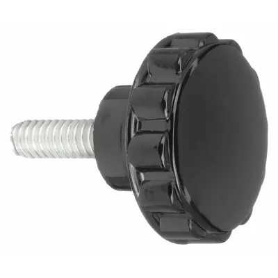 DAVIES 3009BA Fluted Knob with Threaded Stud - Fluted Knobs with Threaded Stud