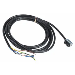 Snap-in base for limit switches from the XCMD21 series, featuring a pre-wired 3 m PVR cable and snap-action operation. The contact configuration is 1 normally open and 1 normally closed (1NO/1NC). Used in industrial automation for position or presence detection in machinery and conveyor systems.