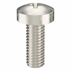 Pan head machine screws with M3x0.50 thread, 8 mm length, made from 316 stainless steel with a plain finish. Phillips #1 drive. Supplied in a 100-piece pack. Suitable for fastening in corrosive environments such as marine, chemical processing, and food equipment applications.