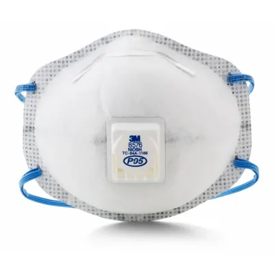 3M 8576 P95 Disposable Respirator with Exhalation Valve & - P95 Respirators with Exhalation Valve & Nuisance Odor Removal