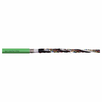 CHAINFLEX Measuring System Cable: (5) Pr 26 AWG (0.14)/(2) 20 AWG (0.50), Green - Servo Motor Feedback Cables