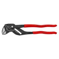 Black Pliers Wrench: Flat, Push Button, 2 1/2 in Max Jaw Opening, 11 3/4 in Overall Lg, Smooth (MPN 86 01 300)