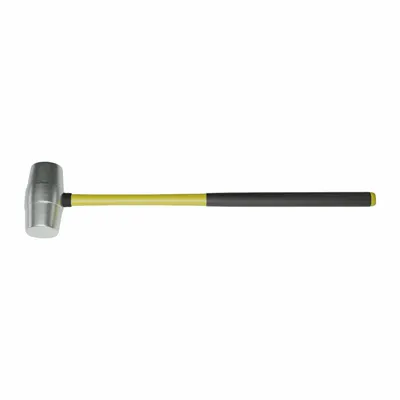 AMERICAN Non-Sparking Hammer: Fiberglass Handle, 6 lb Head Wt, 2 3/4 in Dia, 6 in Head Lg - Nickel-Aluminum-Bronze Mallets