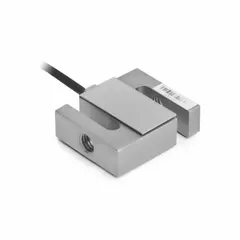 S Beam load cell for tension and compression force measurement up to 5,000 lbf. Features hysteresis of ±0.035% and repeatability of ±0.035%. Includes 20 ft cable. Suitable for industrial weighing, material testing, and process control applications.