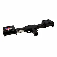 This Class IV hitch receiver is constructed from powder-coated carbon steel. It has a gross trailer weight capacity of 10,000 lb and a tongue weight capacity of 10,000 lb. Designed for universal fitment on the back of vehicles, installation requires drilling. Suitable for towing trailers in fleet and vehicle maintenance applications.