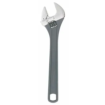 CHANNELLOCK Adjustable Wrench: Alloy Steel, Black Phosphate, 6 in Overall Lg - General Purpose Adjustable Wrenches