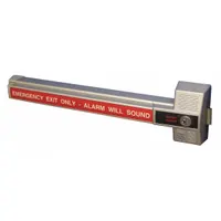 Rim-type exit device constructed of aluminum, designed for doors up to 34 inches wide. ADA compliant for accessible egress in commercial and industrial settings. Suitable for use on single doors requiring push-pad operation