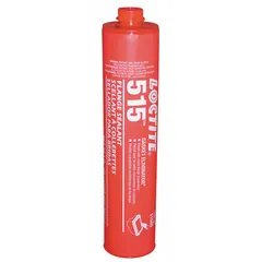 LOCTITE 515 is a single-component anaerobic gasket maker designed for sealing rigid metal flanges and assemblies. It cures in the absence of air between close-fitting surfaces, forming a tough, solvent-resistant seal. Suitable for applications such as pumps, gearboxes, compressors, and hydraulic systems. Supplied in a 10.14 fl oz cartridge, purple in color.