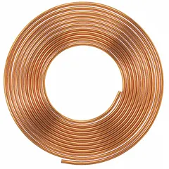 Copper tubing, Type K, 3/8 in diameter, supplied in a 100 ft coil. Maximum operating pressure 904 psi at 200°F. Suitable for high-pressure plumbing applications such as water supply lines, steam systems, and gas distribution.