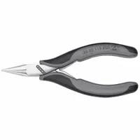 Chain Nose Plier: ESD-Safe, 1/8 in Max Jaw Opening, 4 1/2 in Overall Lg, 7/8 in Jaw Lg, Smooth (MPN 35 22 115 ESD)
