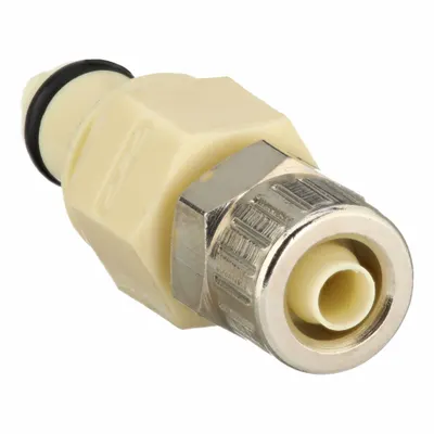 COLDER Quick Connection Coupling: Straight, 5/32 in ID x 1/4 in OD Size - Polypropylene Quick-Disconnect Tube Fittings