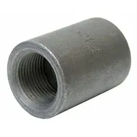 This straight pipe fitting is made of steel with a zinc-galvanized finish for corrosion resistance. Rated Class 3000, it is suitable for high-pressure applications in industrial piping systems, including steam, water, and gas lines. The 3-inch size connects pipes of the same diameter. No pre-applied thread sealant is included