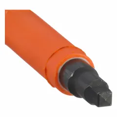 This insulated square screwdriver features a #2 tip size for turning square-recess (Robertson) fasteners. With a 4 in shank length and 8 1/4 in overall length, it is suited for electrical work where protection against electric shock is required. The cushion grip handle provides comfort during use.
