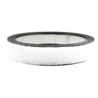 Round/oval engine air filter with axial seal. Overall height 2 5/8 in. Designed for GM vehicles. Traps airborne contaminants to protect engine combustion airflow
