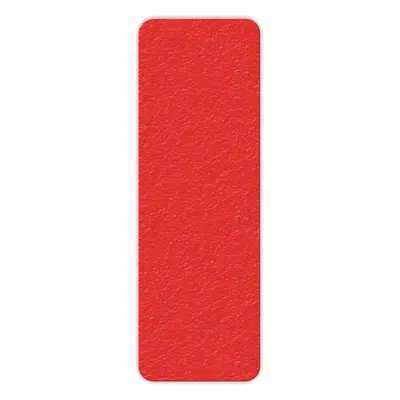INCOM MANUFACTURING Floor Marking Tape: Rectangle, Solid, Red, No Legend, 2 in x 6 in, 0.58 mil Tape Thick - Rectangle-Shaped Floor Marking Tape
