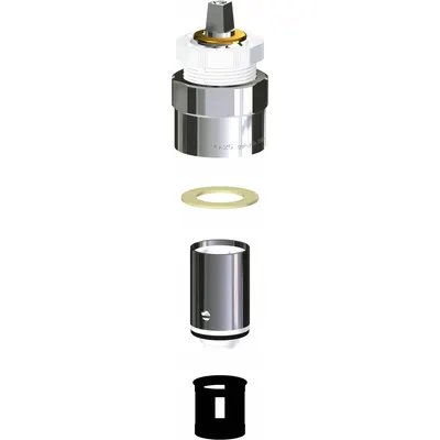 CHICAGO FAUCETS 667-780KJKABNF Metering Faucet Cartridge, Brass, Hot/Cold Water - Metering Faucet Cartidges