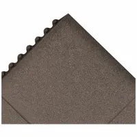 Interlocking Entrance Mat Tile: Interlocking ESD Mat Tile, 3 ft x 3 ft, Pebbled, Black, Rubber (MPN 558S0033BL)