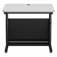 VERSADESK Standing Desk: White, Wood, 36 in Overall Wd, 30 in Overall Dp, 36 in Max Desktop Ht (MPN CTL3630-BW)