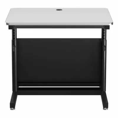 VERSADESK Standing Desk: White, Wood, 36 in Overall Wd, 30 in Overall Dp - Manual Adjustable-Height Desks