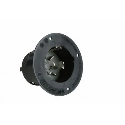 LEGRAND Locking Inlet, Non-NEMA, Black, 125V AC, 50 A, 3 Pole, 4 Blade, CR6375 - General Purpose Inlets