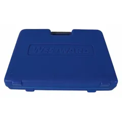 This blow-molded case is designed to store and transport the Westward 1PZ50 power tool. It provides protection against impacts, dust, and moisture on job sites or in workshops.