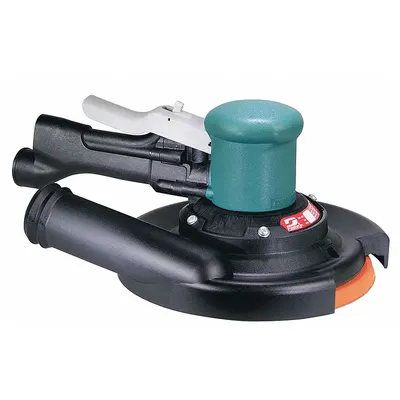 DYNABRADE Air Orbital Sander: 6 in Disc, Hook and Loop/Vinyl, 3/8 in Orbit, Central Vacuum - Self-Vacuum Random Orbital Sanders