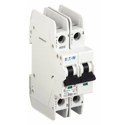 EATON IEC EATON FAZ-D10/2-NA D-Curve 2-Pole UL489 DIN Rail-Mount Miniature - D-Curve, 2-Pole UL489 DIN Rail-Mount Miniature Circuit Breakers
