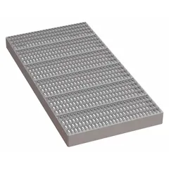 This TRI-ARC aluminum platform provides a stable elevated work surface for industrial tasks such as light assembly, maintenance access, or step-up applications. With a 4-inch overall height and 30-inch overall width, it supports up to 500 pounds. The gray finish resists wear in factory and warehouse environments.