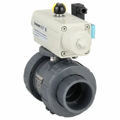 HAYWARD FLOW CONTROL PVC Pneumatically-Actuated Ball Valve - PVC Pneumatically-Actuated Ball Valves